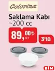 COLORİNA SAKLAMA KABI 200 CC 3'LÜ